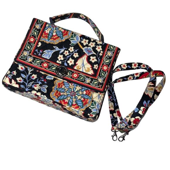 Vera Bradley Handbags - Vera Bradley Quilted Shoulder/Hand Bag Versailles Floral Medium Multicolor